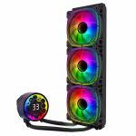 Airflow H360 Black LCD Performance, AMD AM5 LGA 1700 1851 LCD TEMP 360mm Watercooling 3x120mm 300w