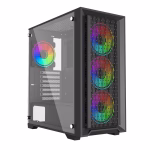 GABINETE AIRFLOW BREEZE (BLACK) ATX 6X 120MM FAN AUTO RGB 1X USB 3.0 2X USB2.0 GPU 360MM