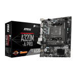 MSI A320M-A PRO AM4 Ryzen 5000G Bios AMD A320 SATA 6Gb/s USB 3.0 Micro ATX AMD Motherboard